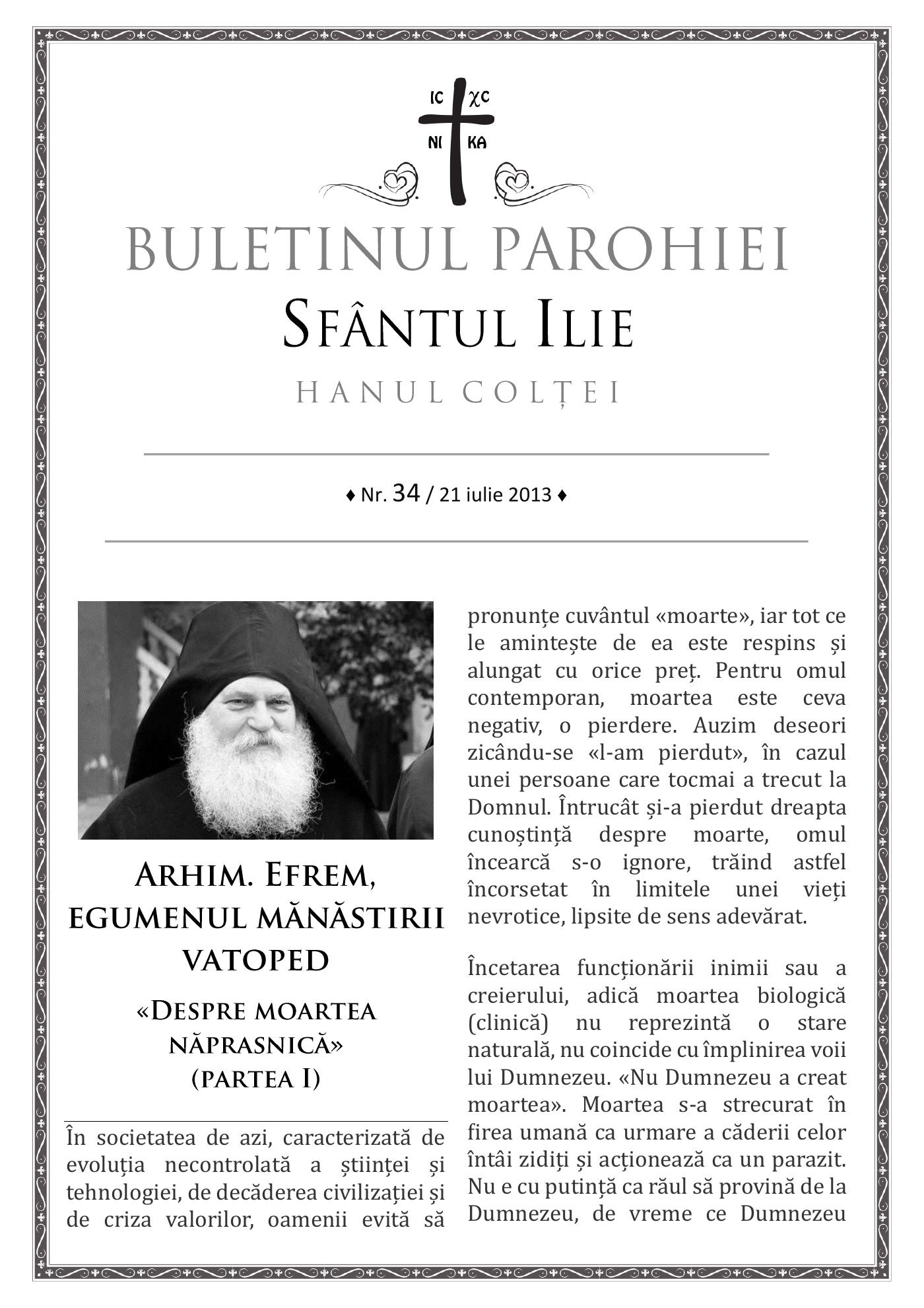 Pagina întâi a numărului 34