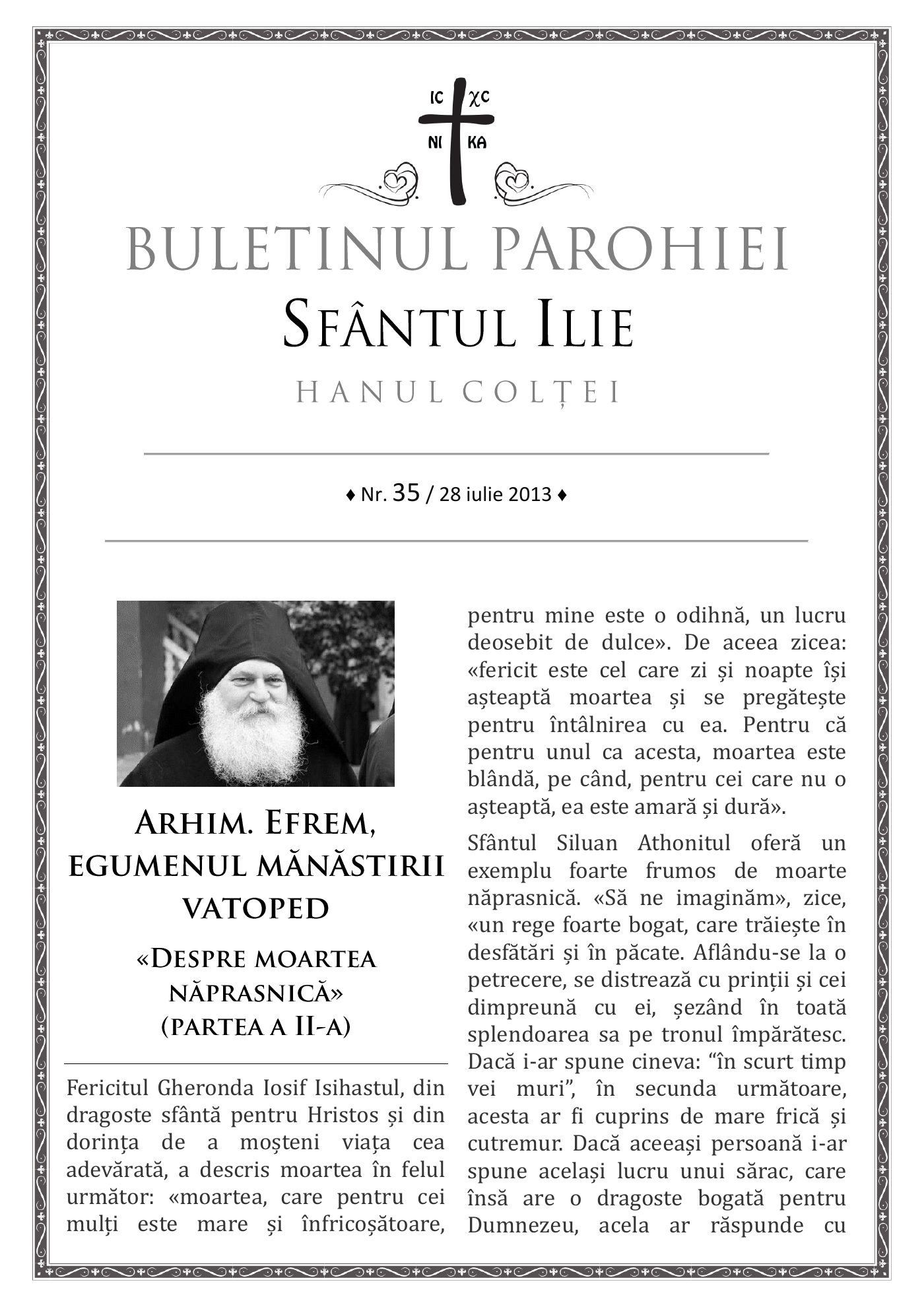 Pagina întâi a numărului 35