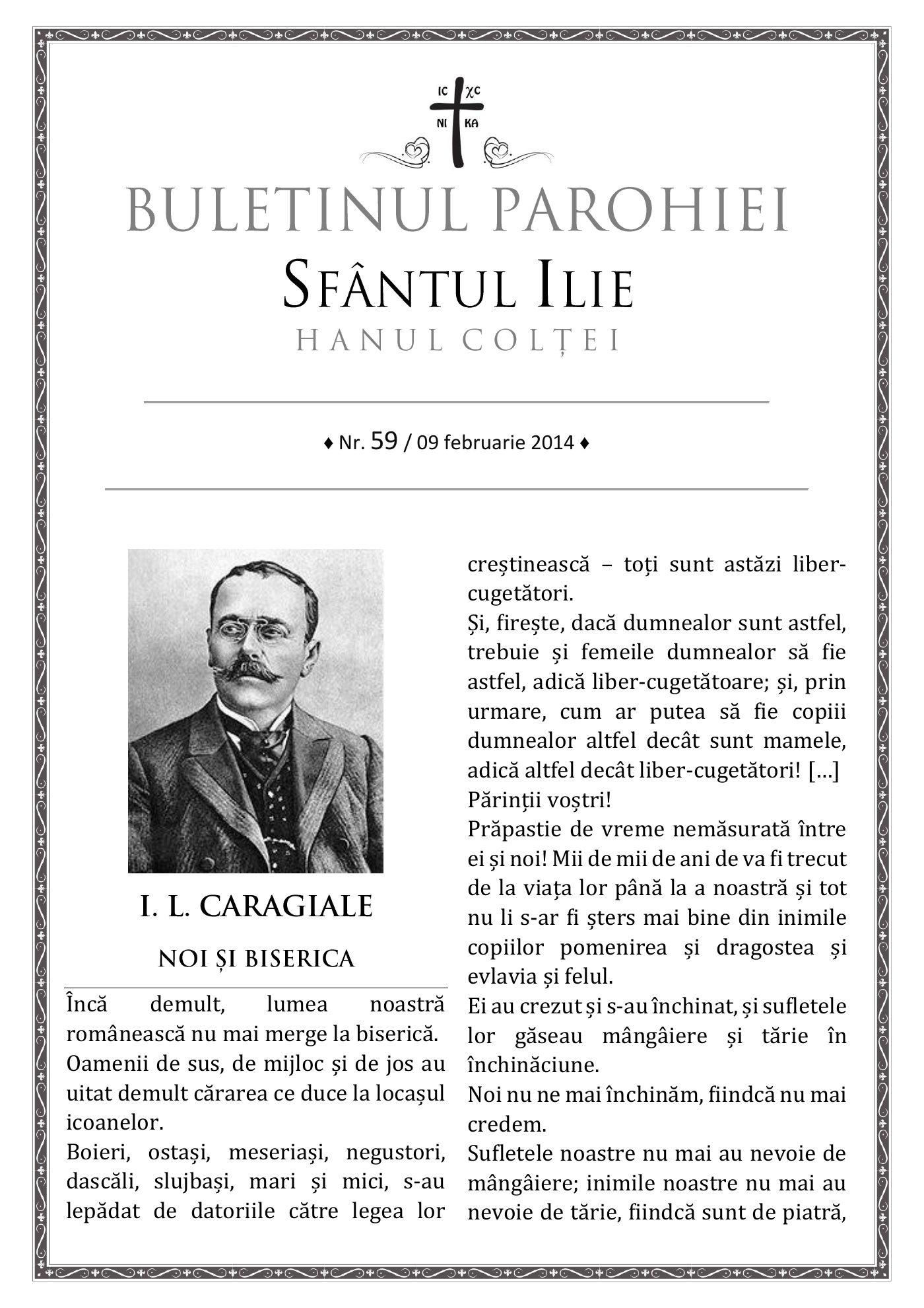Pagina întâi a numărului 59