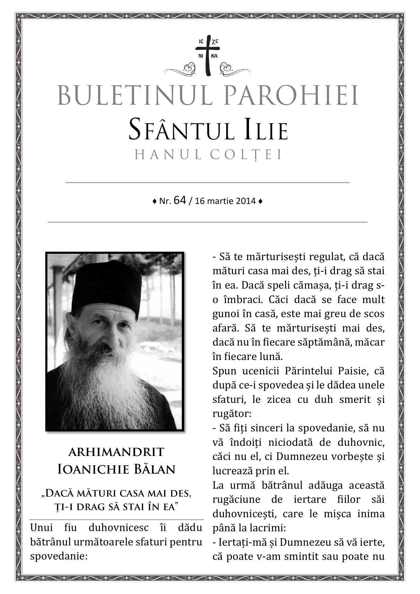 Pagina întâi a numărului 64