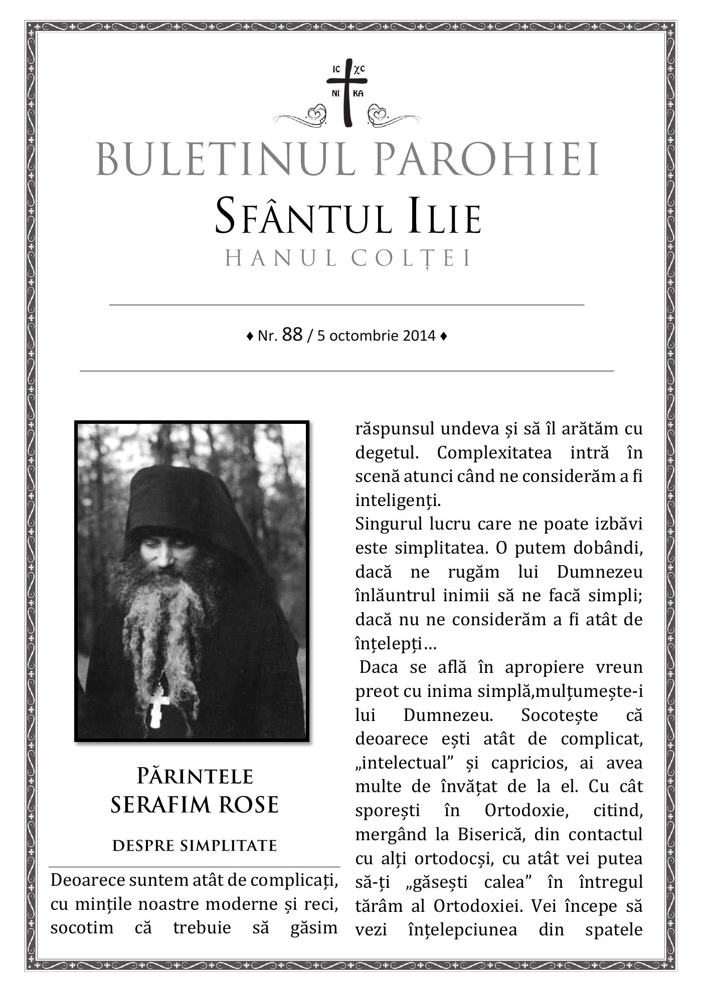 Pagina întâi a numărului 88