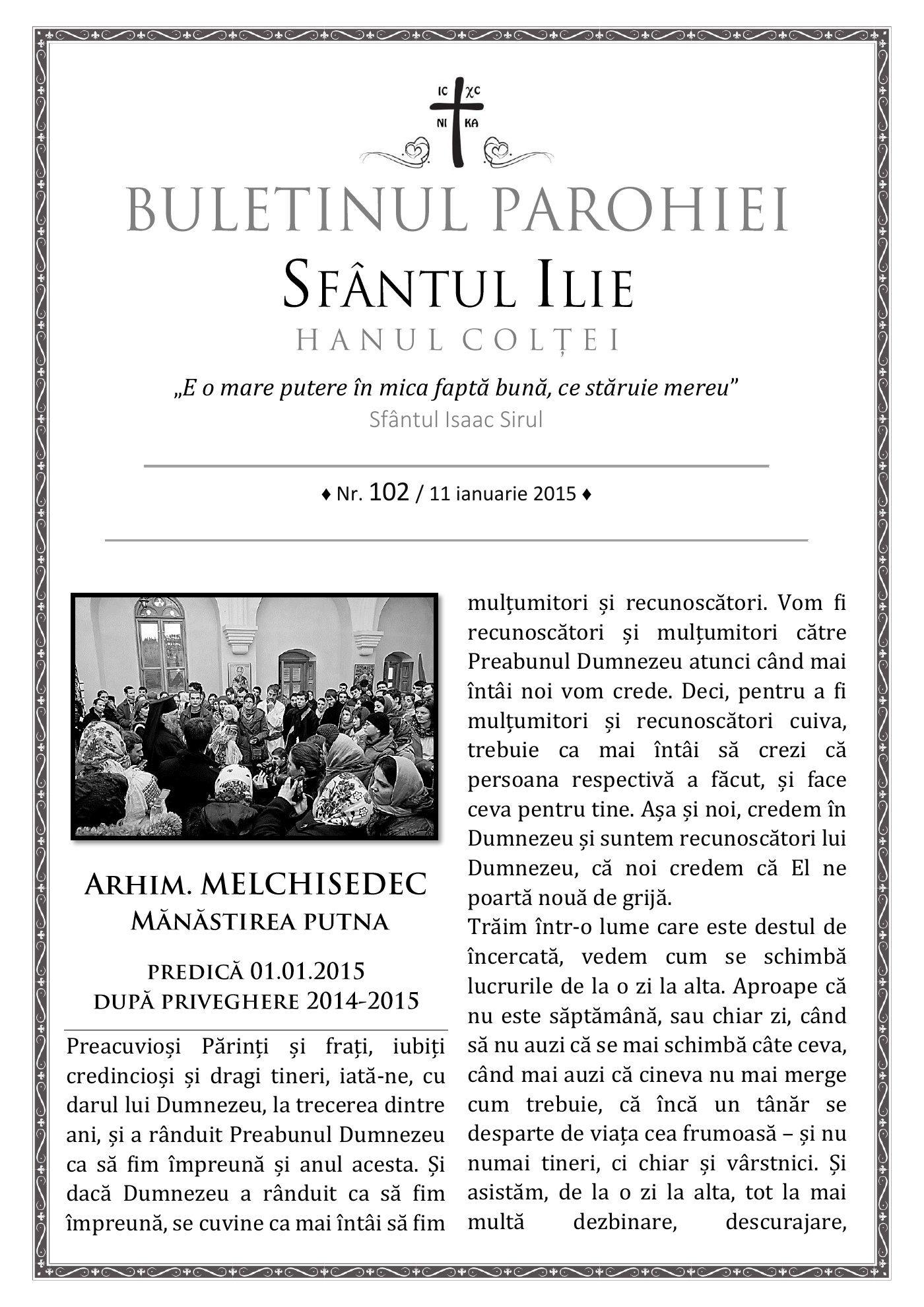 Pagina întâi a numărului 102