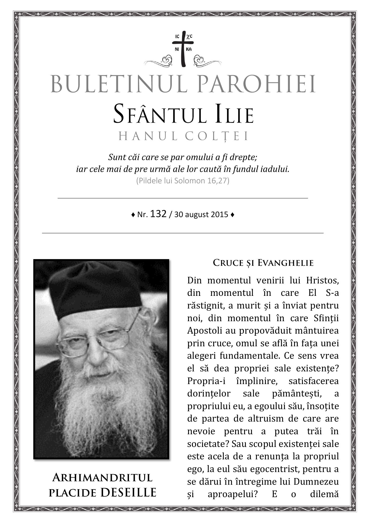 Pagina întâi a numărului 132