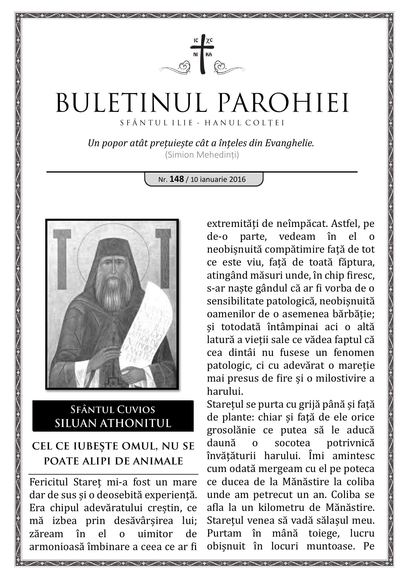 Pagina întâi a numărului 148