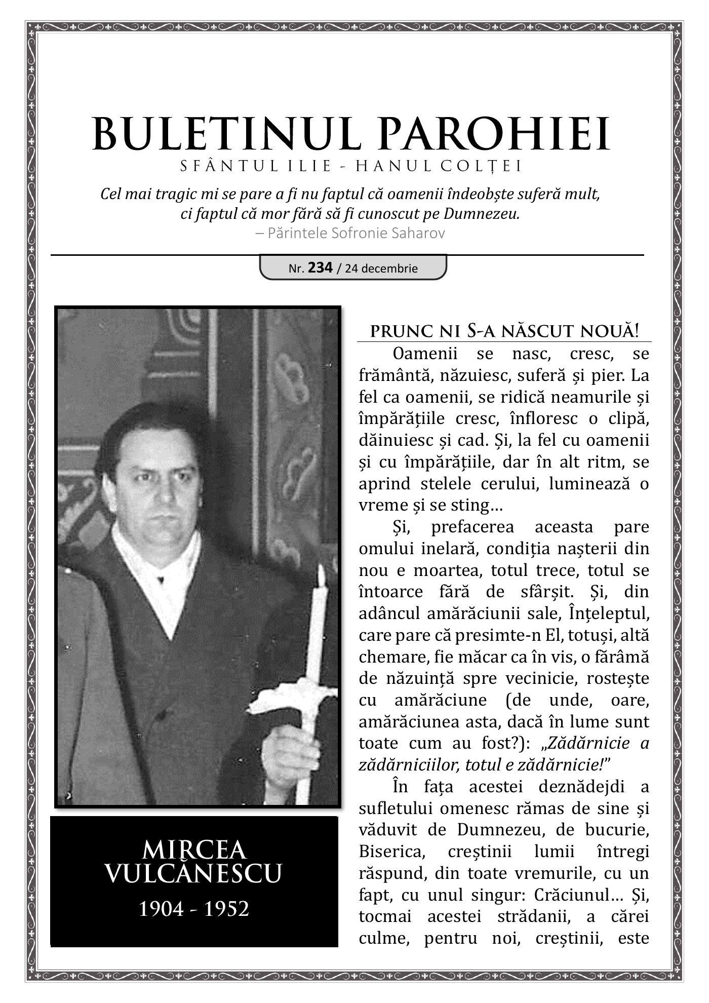 Pagina întâi a numărului 235