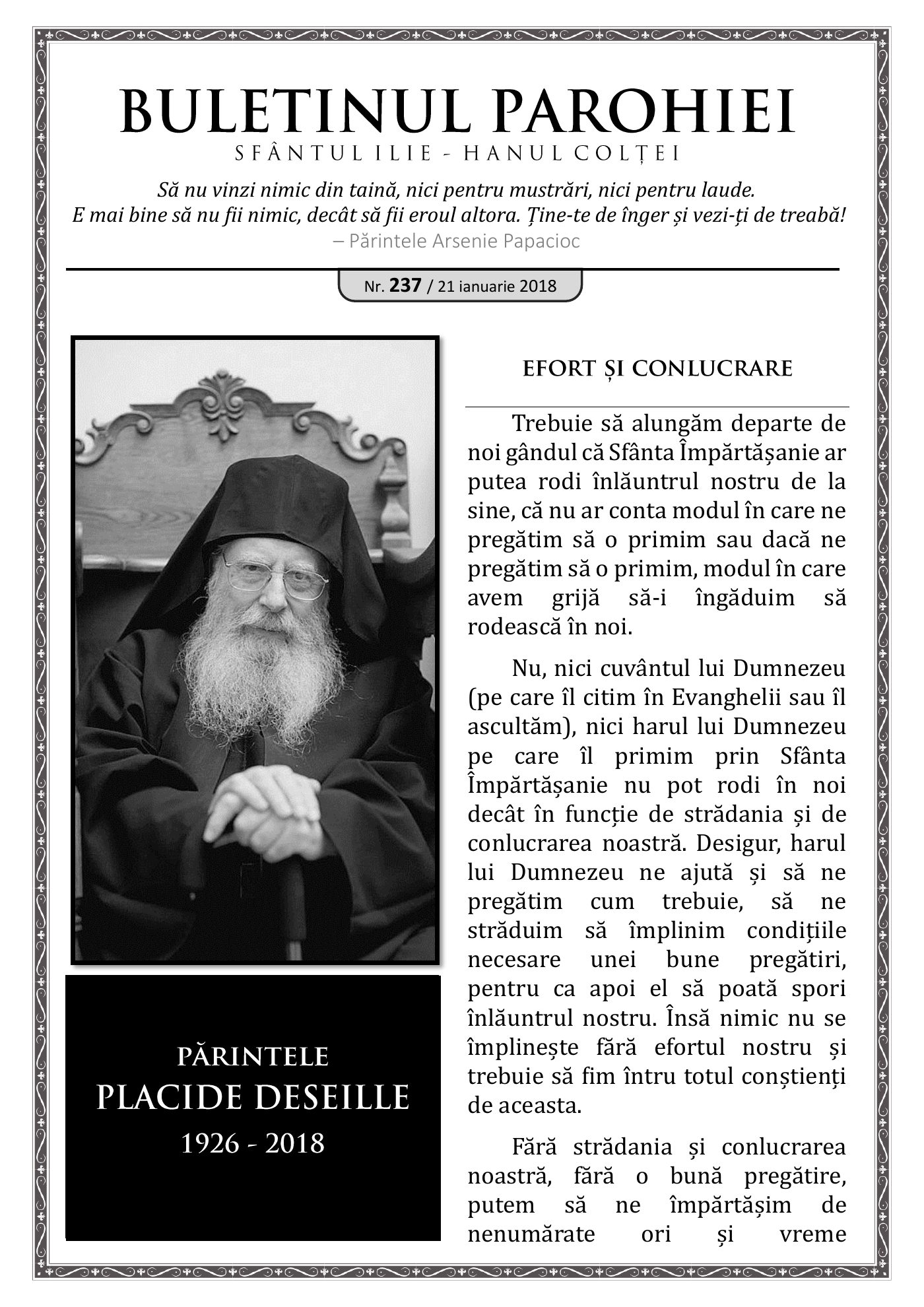 Pagina întâi a numărului 237