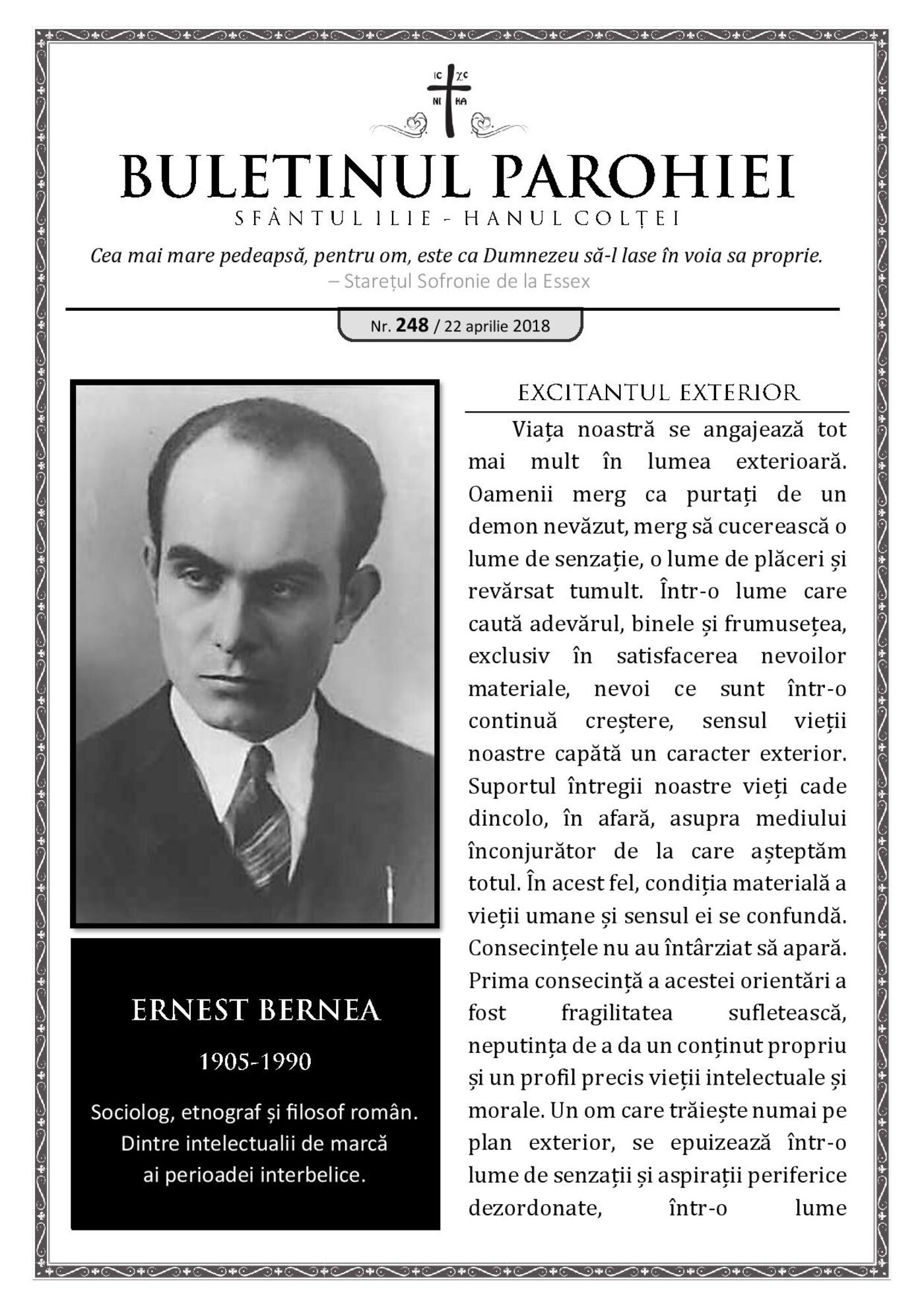 Pagina întâi a numărului 248