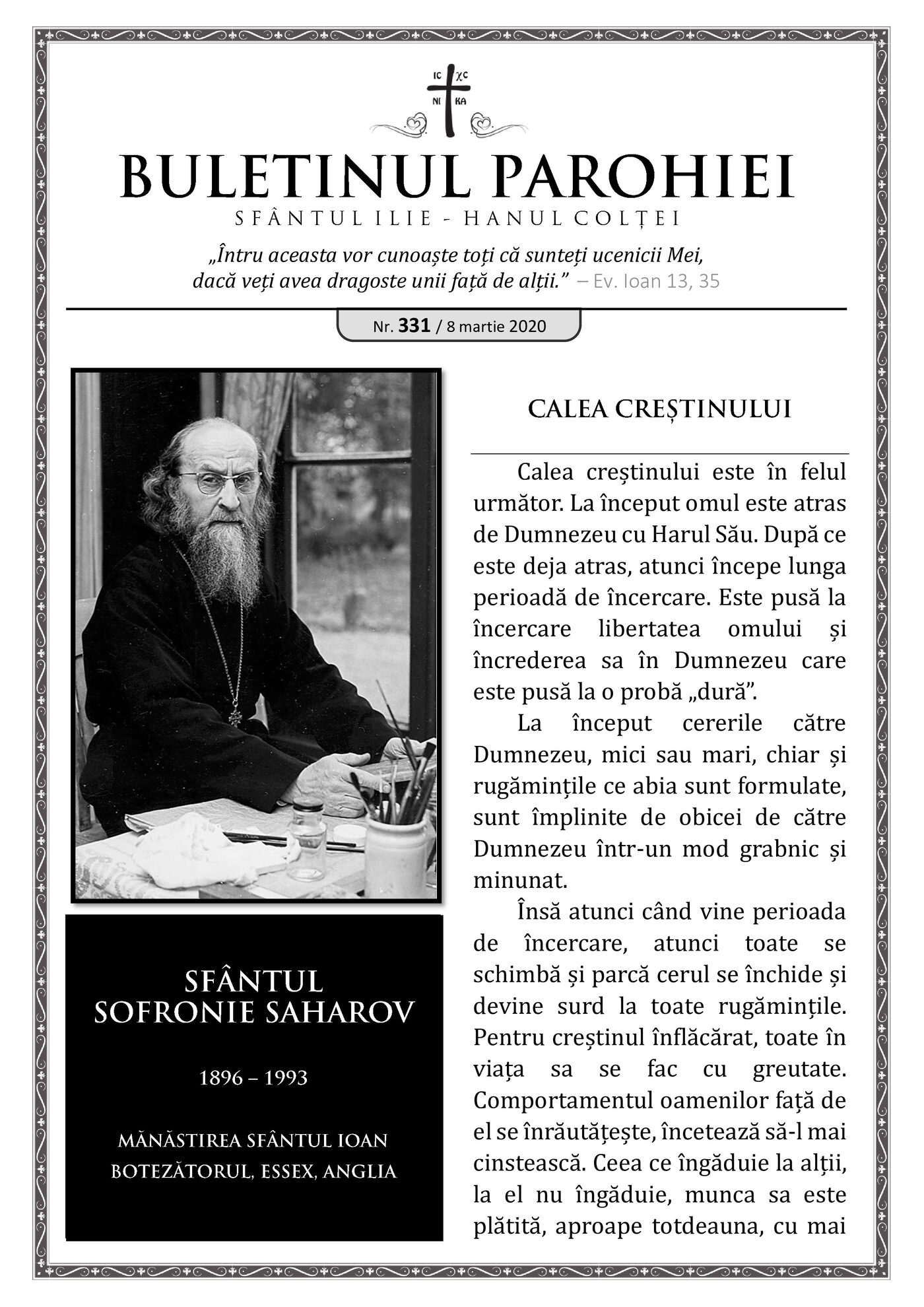 Pagina întâi a numărului 331