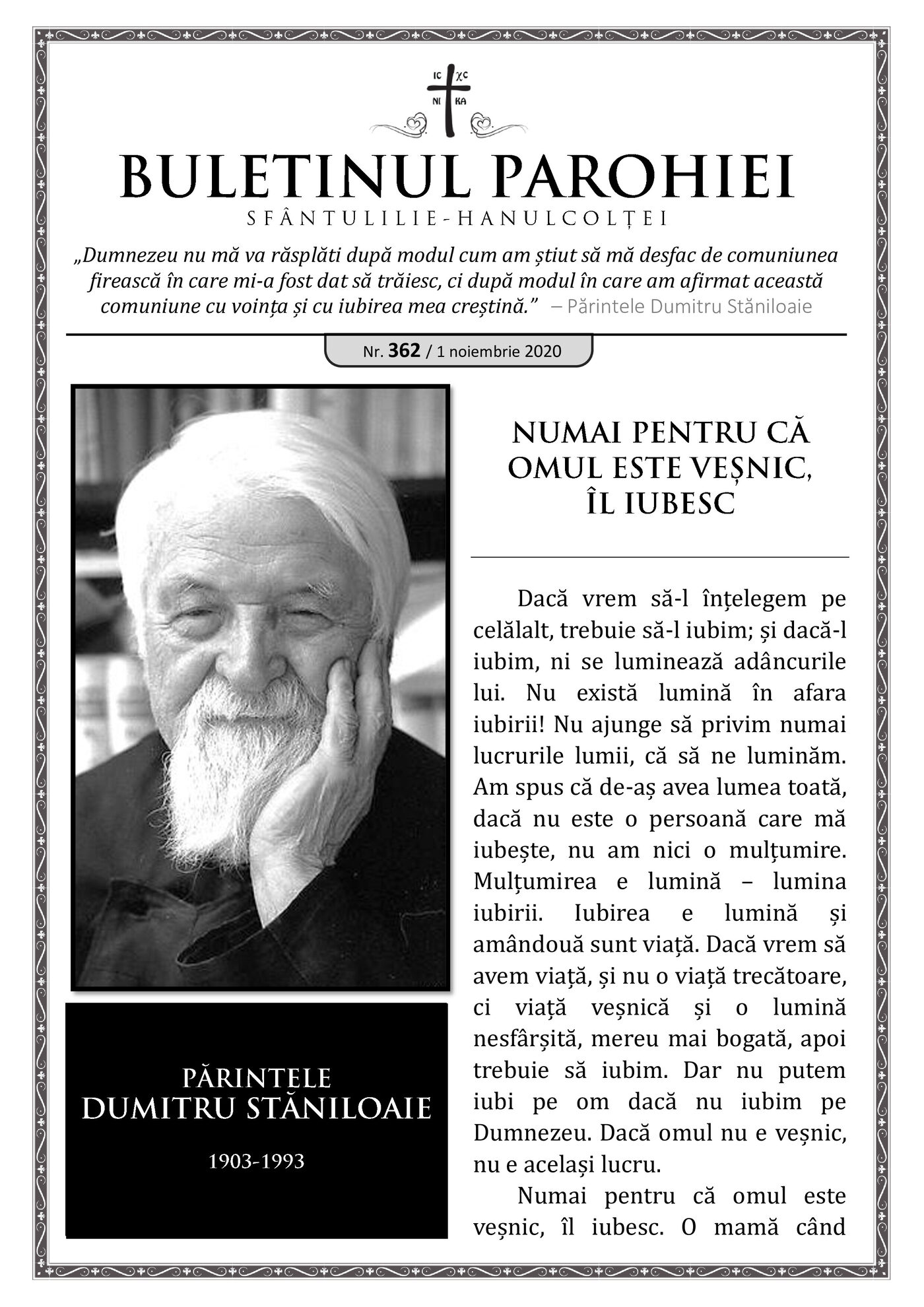 Pagina întâi a numărului 362