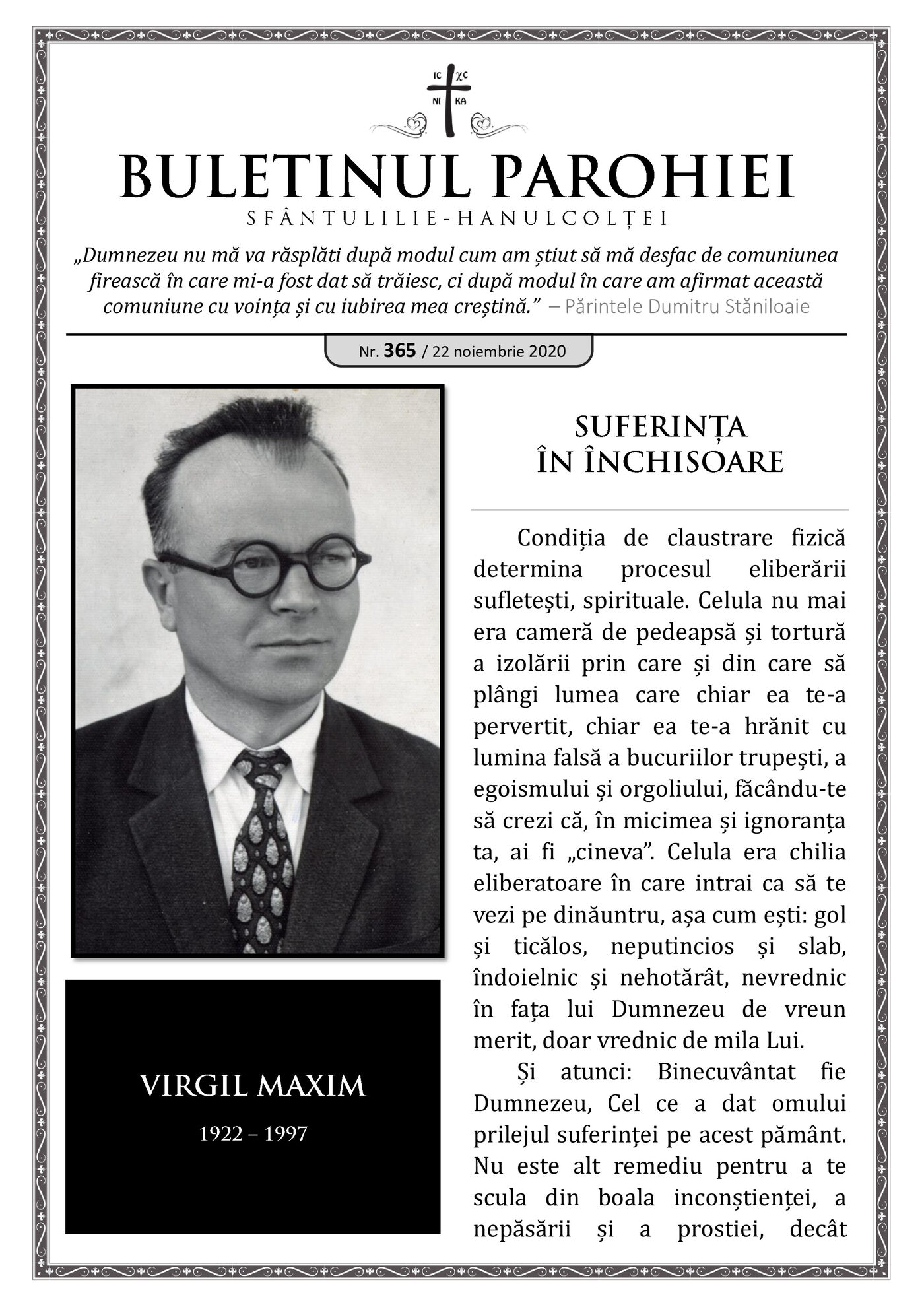 Pagina întâi a numărului 365