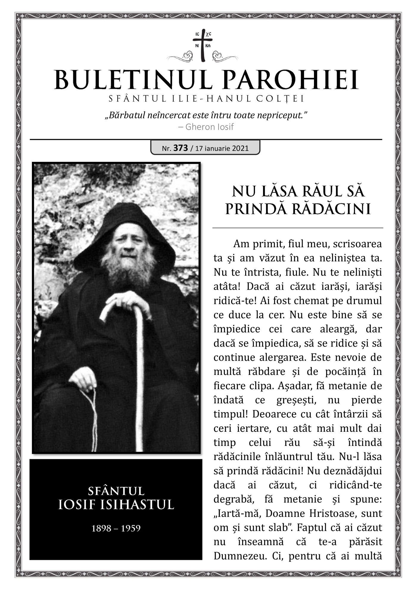 Pagina întâi a numărului 373