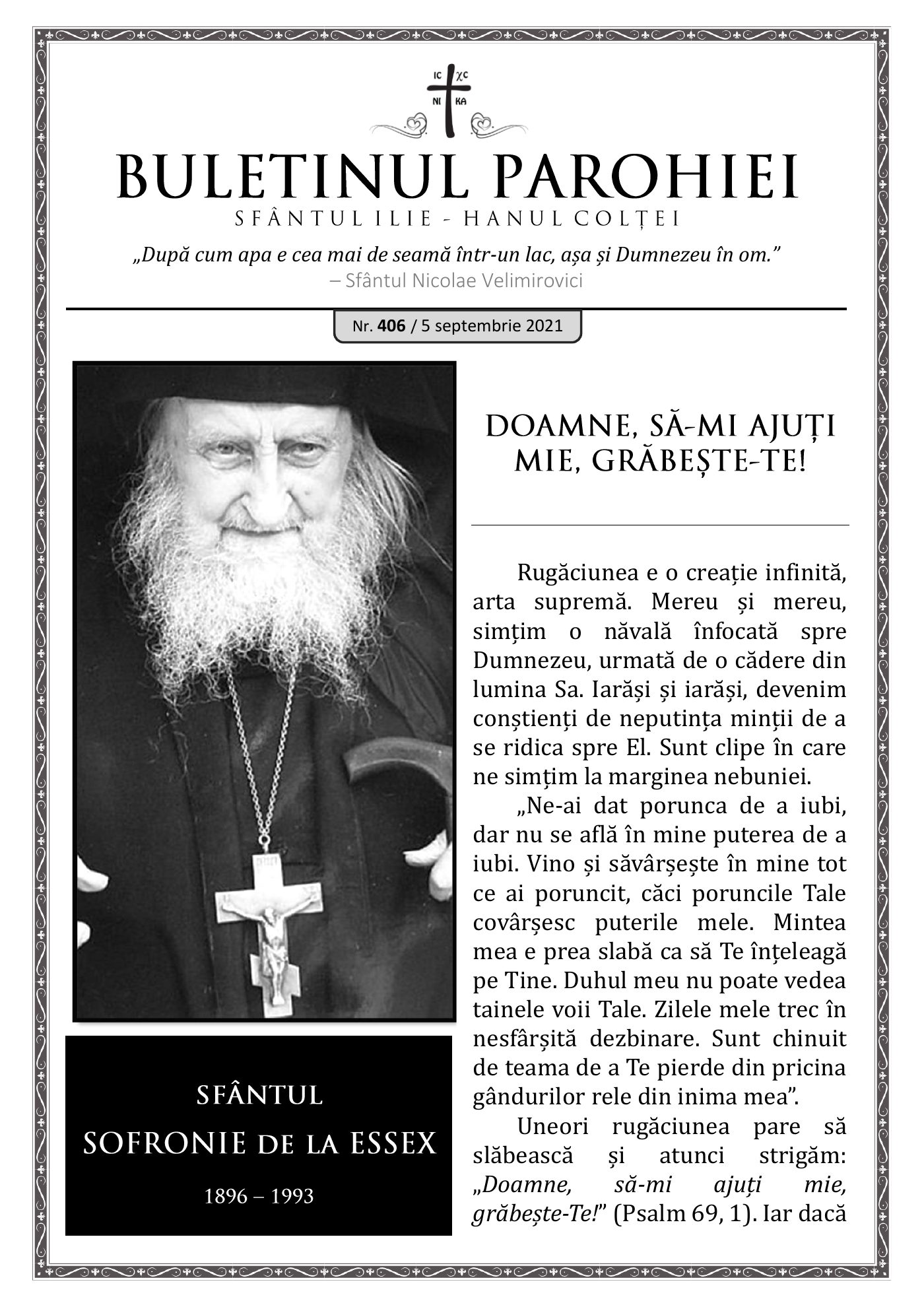 Pagina întâi a numărului 406