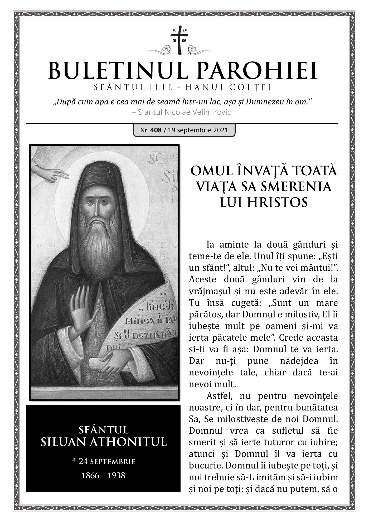 Pagina întâi a numărului 408