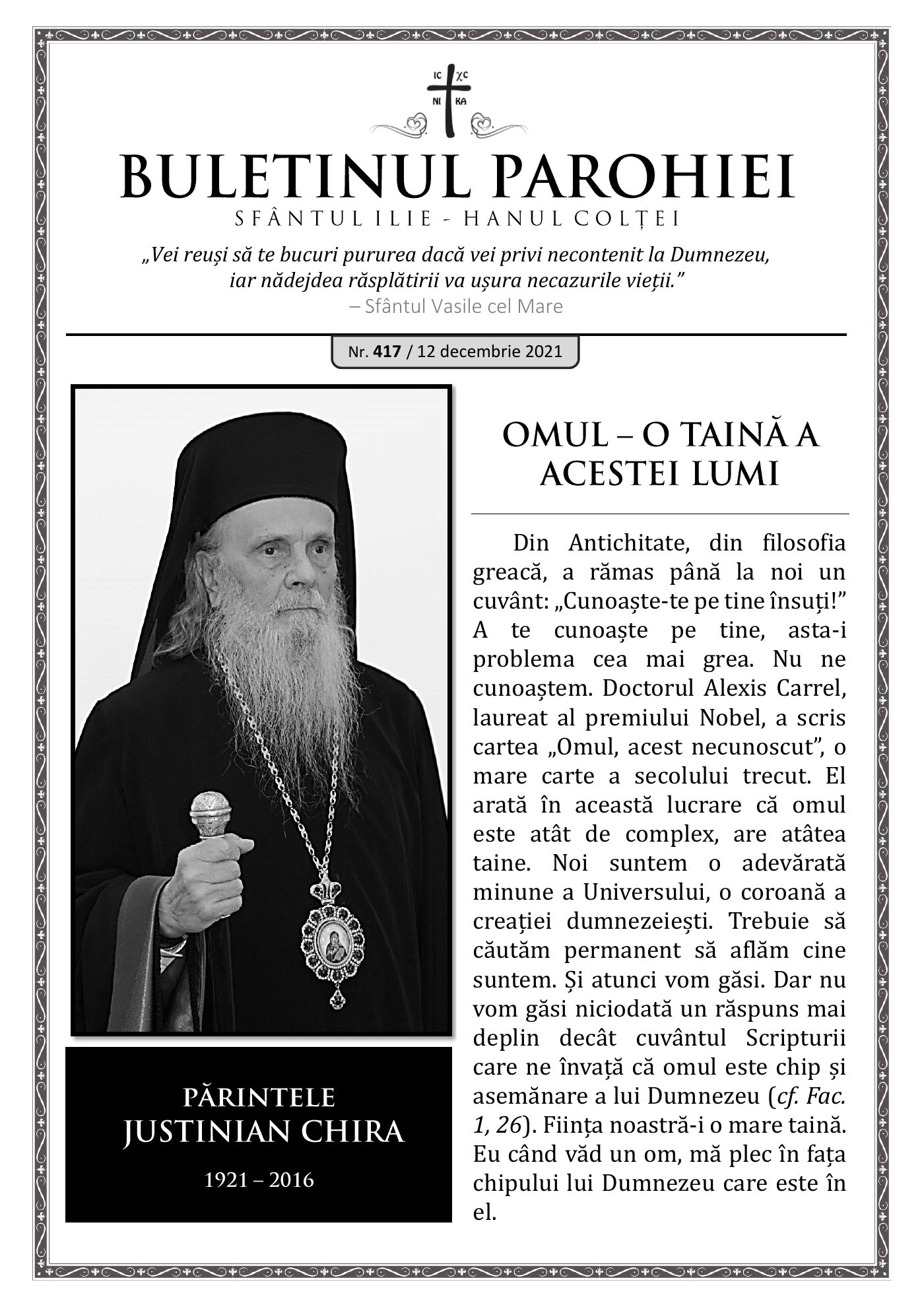 Pagina întâi a numărului 417
