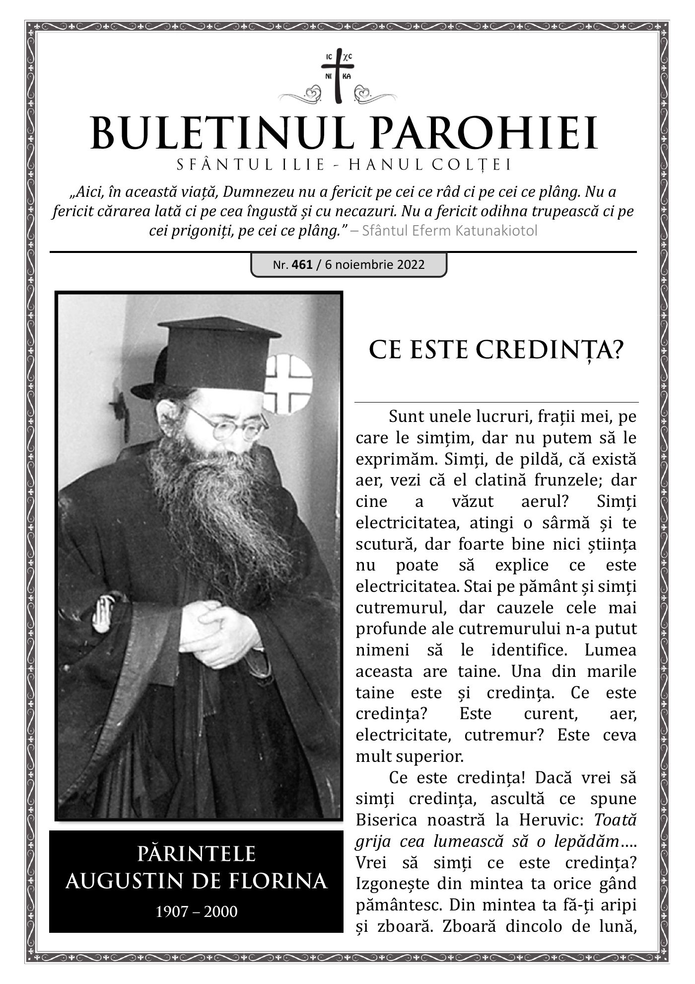 Pagina întâi a numărului 461
