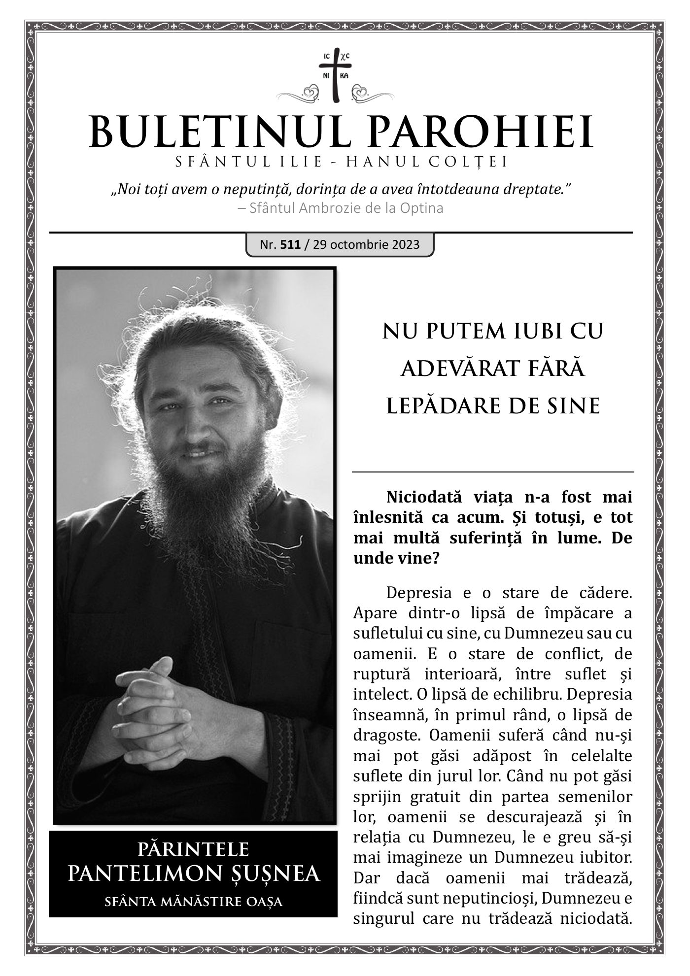 Pagina întâi a numărului 511