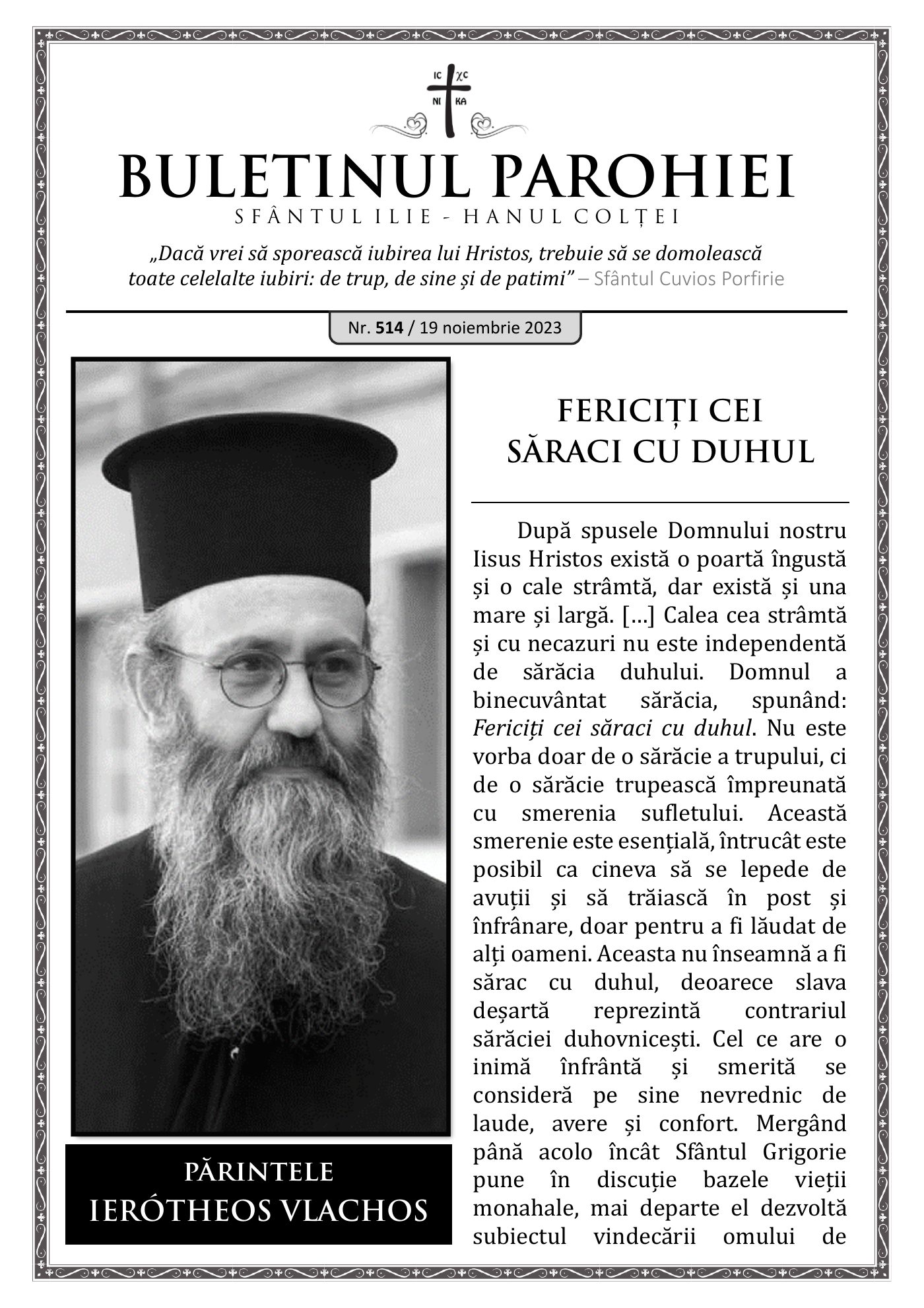 Pagina întâi a numărului 514