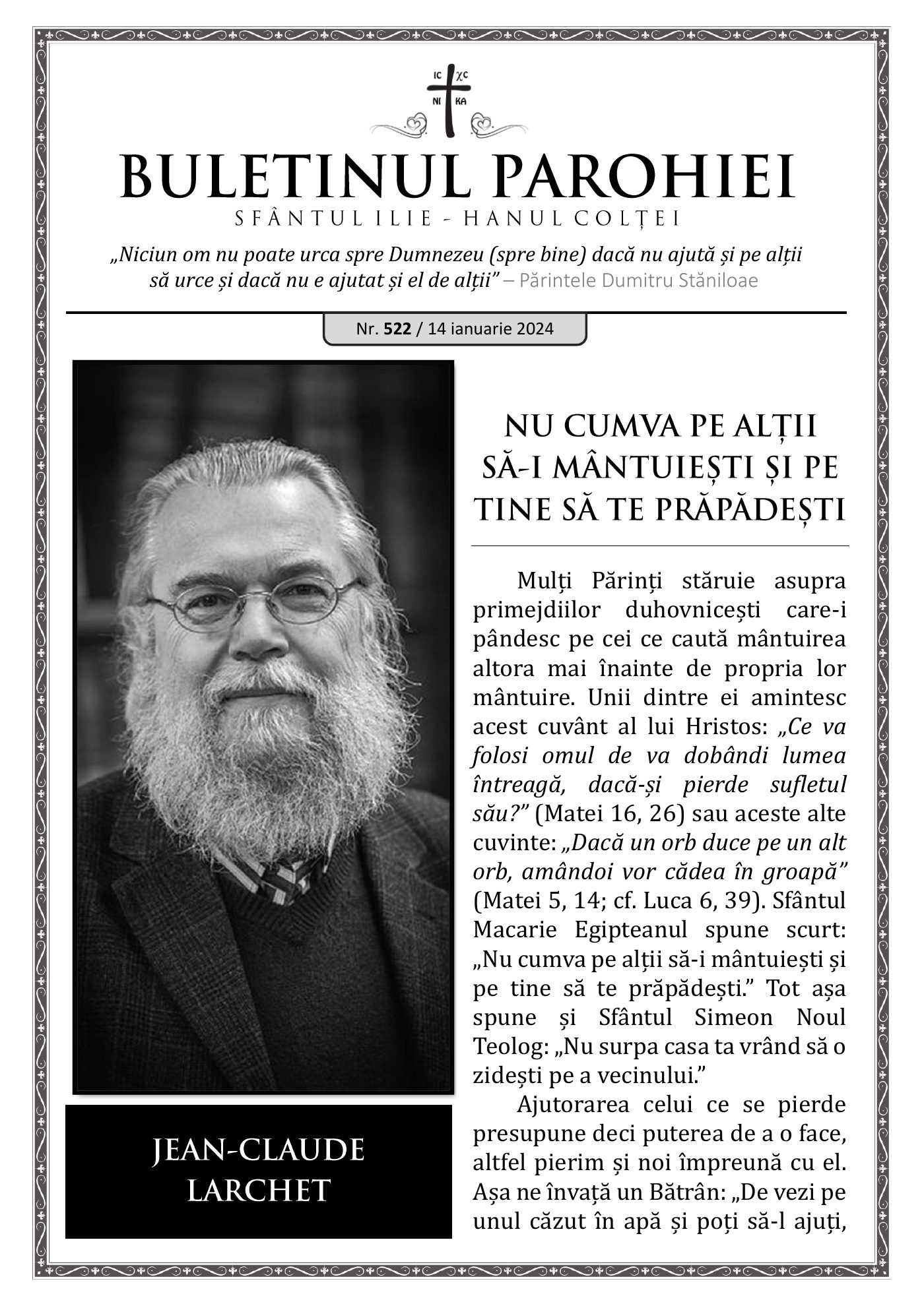 Pagina întâi a numărului 522